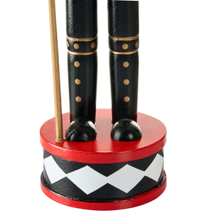 Set di 3 statuine di schiaccianoci in legno di pino Decorazioni natalizie con bocca apribile Fatte a mano Bianco e rosso decorazione natalizia