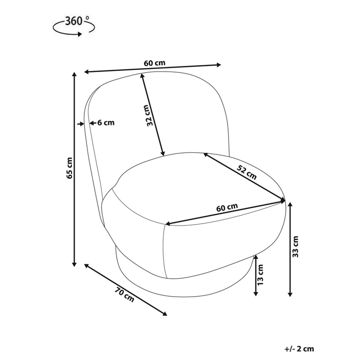 Poltrona girevole con rivestimento in ciniglia schienale curvo verde stile Retro