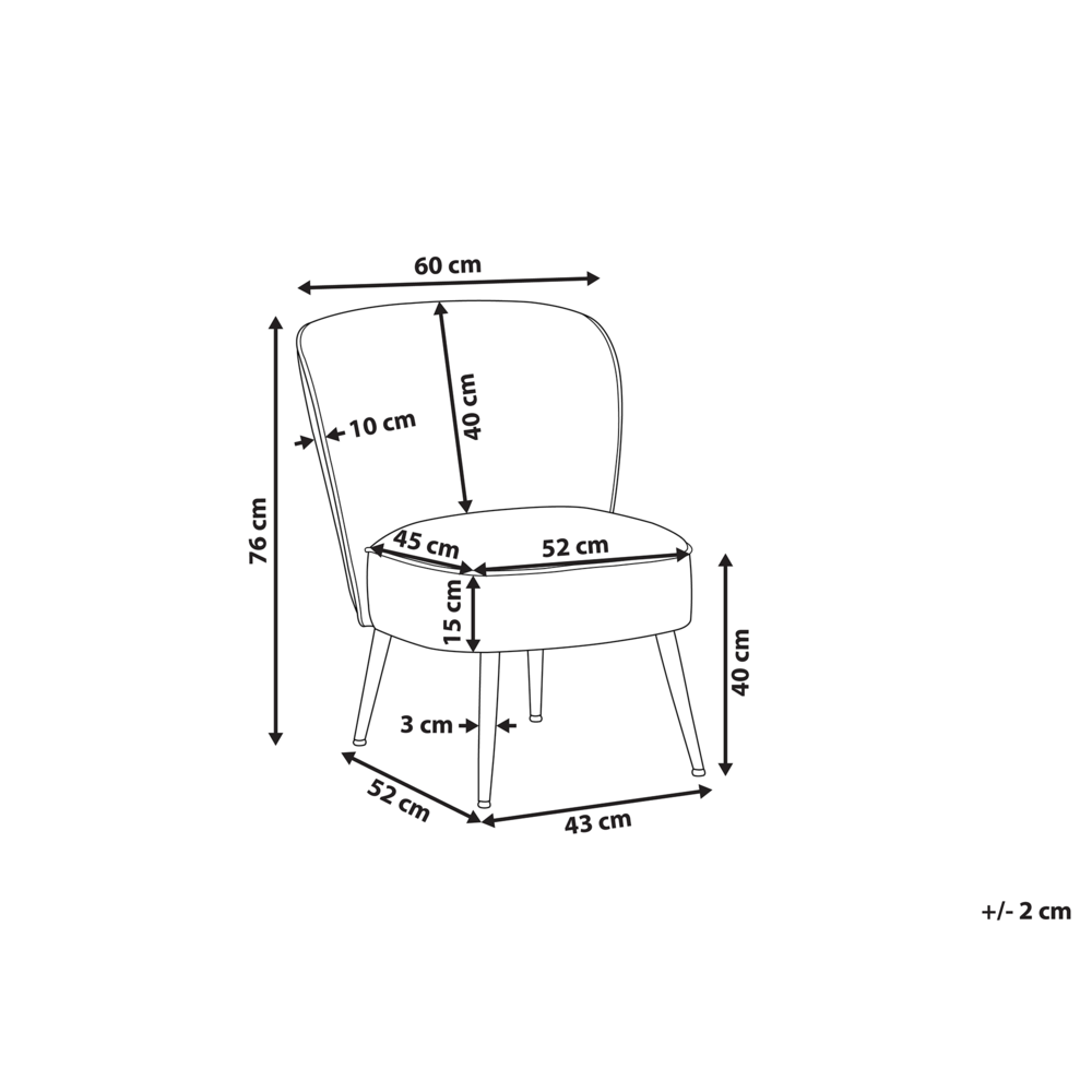 Poltrona Blu Tessuto multicolore senza braccioli Sedia senza braccioli capitonnè Verticale Gambe In Legno