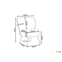 Poltrona Blu Tessuto multicolore senza braccioli Sedia senza braccioli capitonnè Verticale Gambe In Legno