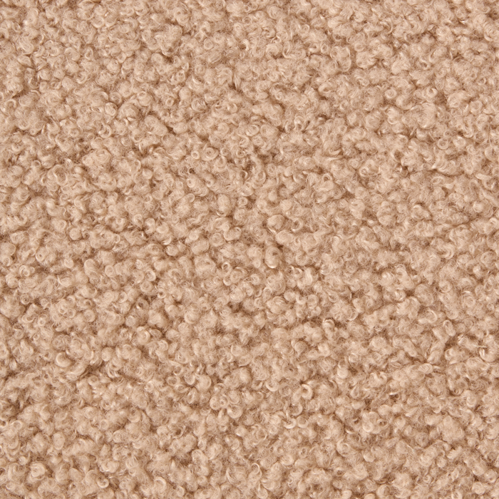 Poltrona da Soggiorno Senza Braccioli bouclè beige capitonnè Verticale Gambe In Legno