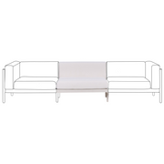 Divano da giardino a 1 posto con struttura sintetica beige chiaro senza braccioli da esterno con cuscini stile moderno