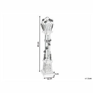 Decorazione natalizia Abete bianco Legno Lanterna luminosa LED Statuetta Artigianale Tradizionale