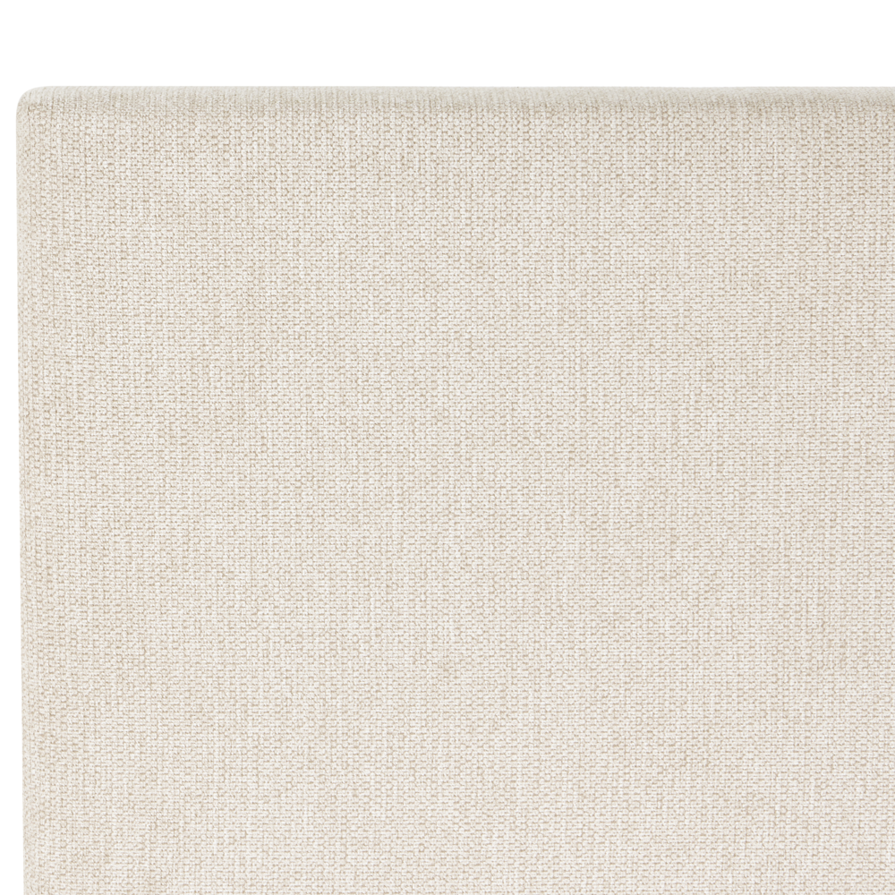 Letto matrimoniale con contenitore sollevabile in tessuto beige chiaro 160 x 200 cm con testiera stile moderno