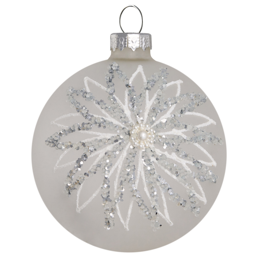 Set di 35 palline di Natale in vetro grigio da appendere all'albero di Natale in stile in stile tradizionale glamour