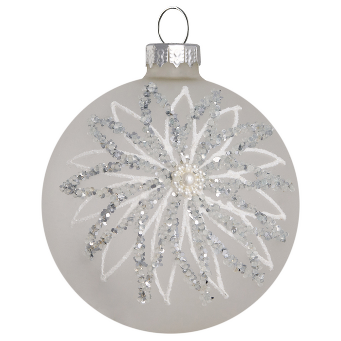 Set di 35 palline di Natale in vetro grigio da appendere all'albero di Natale in stile in stile tradizionale glamour