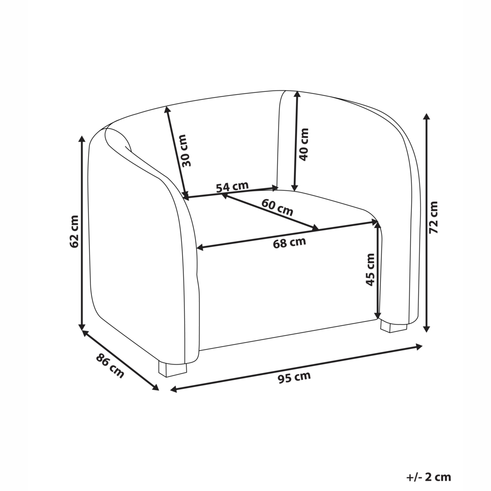Poltrona elegante e moderna in velluto con schienale curvo e braccioli imbottiti rivestita in velluto marrone scuro