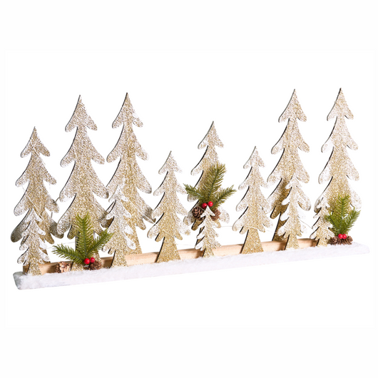 Luci decorative natalizie a LED Marrone chiaro Legno di abete Forma di albero di Natale Fatto a mano Tradizionale