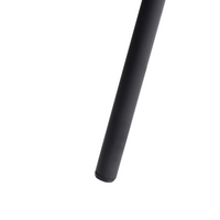 Set di 2 sedie da pranzo in poliestere nero Rivestimenti in metallo nero Gambe senza braccioli Schienale curvo Design moderno e contemporaneo