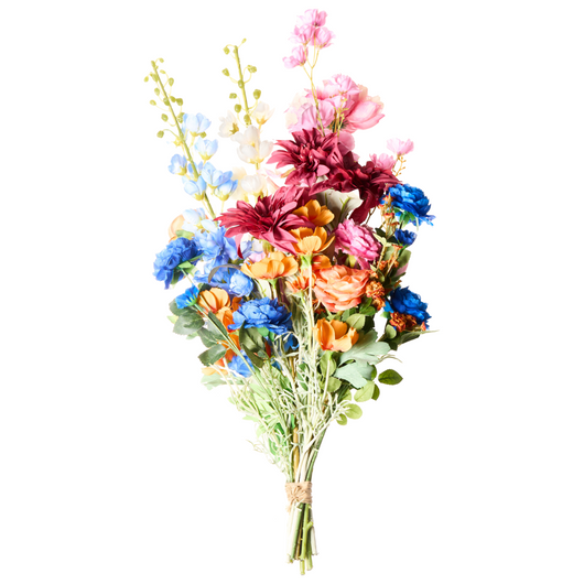 Bouquet di fiori artificiali multicolori Decorazione artificiale 75 cm Decorazione da tavolo fatta a mano Soggiorno Sala da pranzo