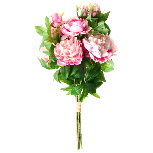Bouquet di fiori artificiali Peonie rosa Composizione decorativa artificiale 62 cm Decorazione da tavolo fatta a mano Soggiorno Sala da pranzo