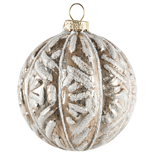 Set di 24 palline di Natale in vetro da appendere all'albero di Natale in stile tradizionale glamour color oro rosa