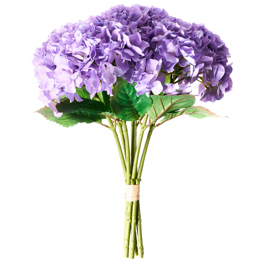 Bouquet di fiori artificiali Ortensie viola Composizione decorativa artificiale 50 cm Decorazione da tavolo fatta a mano Soggiorno Sala da pranzo