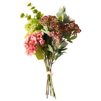 Bouquet di fiori artificiali Composizione decorativa artificiale rosa 60 cm Fatto a mano Decorazione da tavolo Soggiorno Sala da pranzo