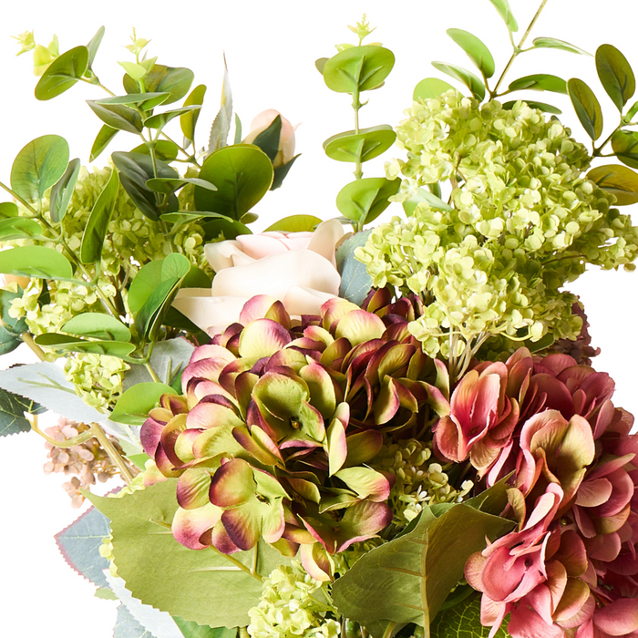 Bouquet di fiori artificiali Composizione decorativa artificiale rosa 60 cm Fatto a mano Decorazione da tavolo Soggiorno Sala da pranzo