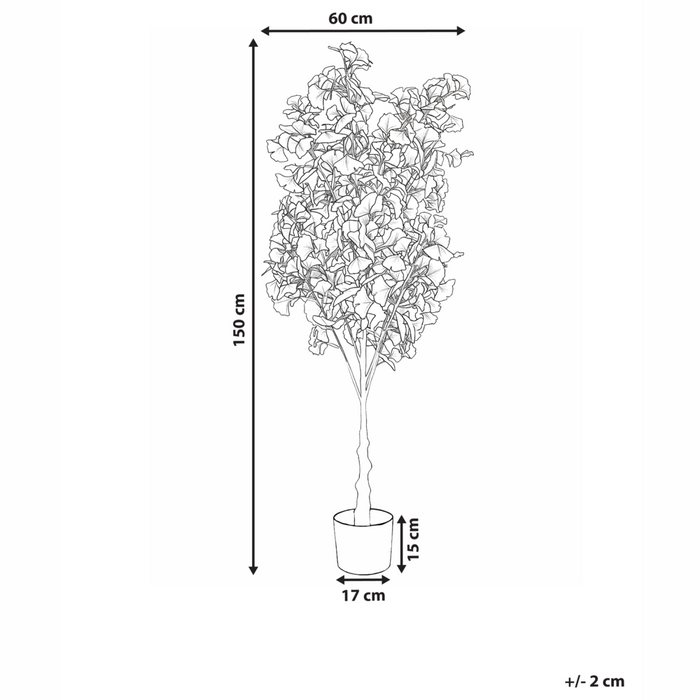 Pianta artificiale in vaso Albero decorativo finto 150 cm verde pianta finta