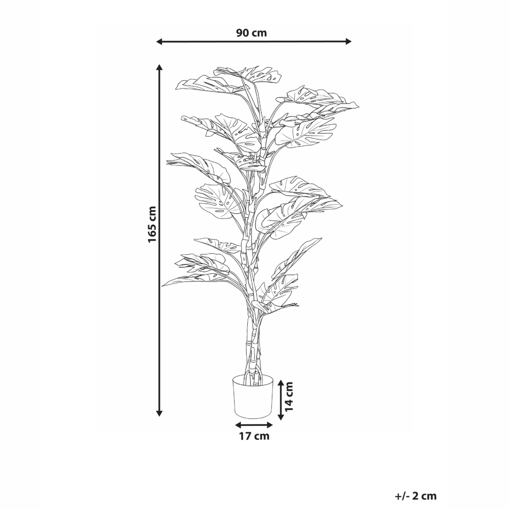 Pianta artificiale in vaso Materiale sintetico verde 165 cm Decorativo Finta Imitazione