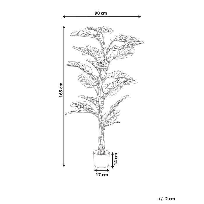 Pianta artificiale in vaso Materiale sintetico verde 165 cm Decorativo Finta Imitazione