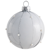 Set di 35 palline di Natale in vetro da appendere all'albero di Natale in stile tradizionale glamour blu