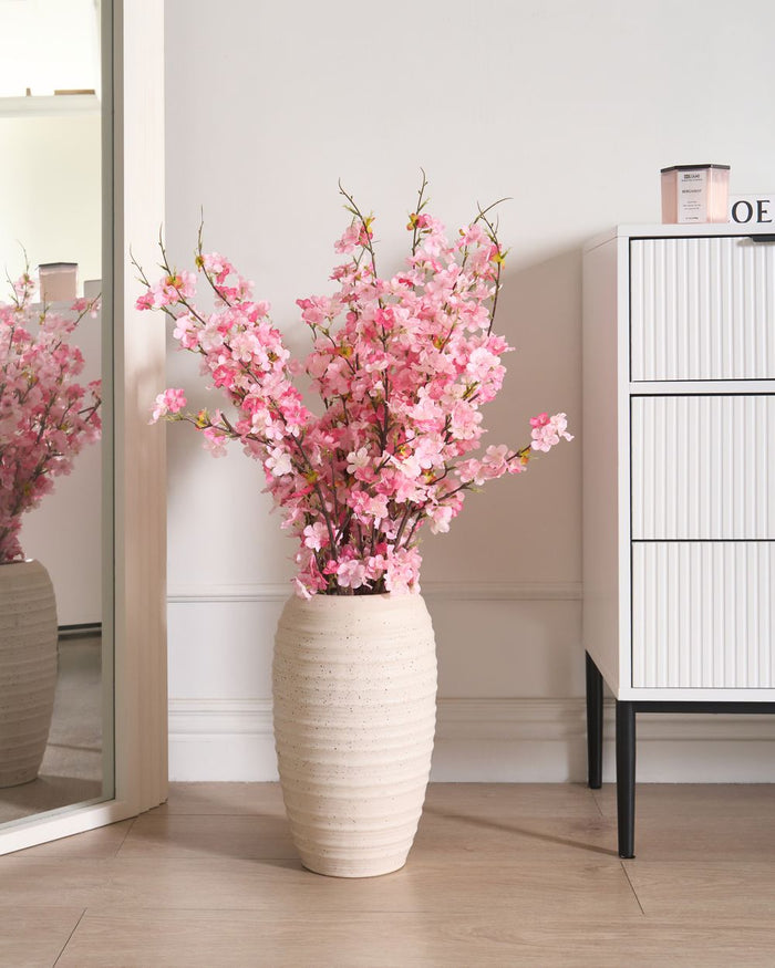 Bouquet di fiori artificiali Fiori di ciliegio rosa Composizione decorativa artificiale 95 cm Decorazione da tavolo fatta a mano Soggiorno Sala da pranzo