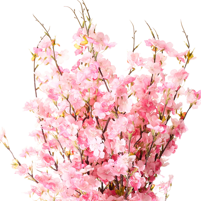 Bouquet di fiori artificiali Fiori di ciliegio rosa Composizione decorativa artificiale 95 cm Decorazione da tavolo fatta a mano Soggiorno Sala da pranzo