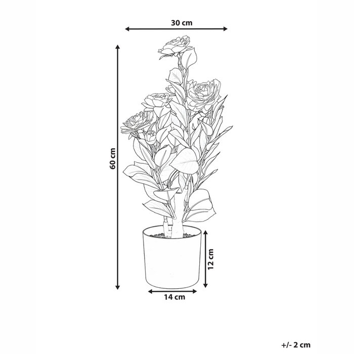 Pianta artificiale in vaso Materiale sintetico verde 60 cm Decorativa Finta Imitazione