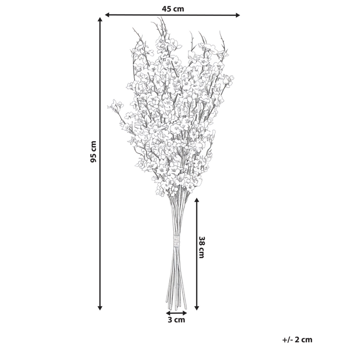Bouquet di fiori artificiali Fiori di ciliegio rosa Composizione decorativa artificiale 95 cm Decorazione da tavolo fatta a mano Soggiorno Sala da pranzo