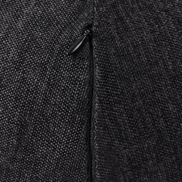 Poltrona in velluto tessuto nero con cuscino rotondo stile glamour retrò soggiorno