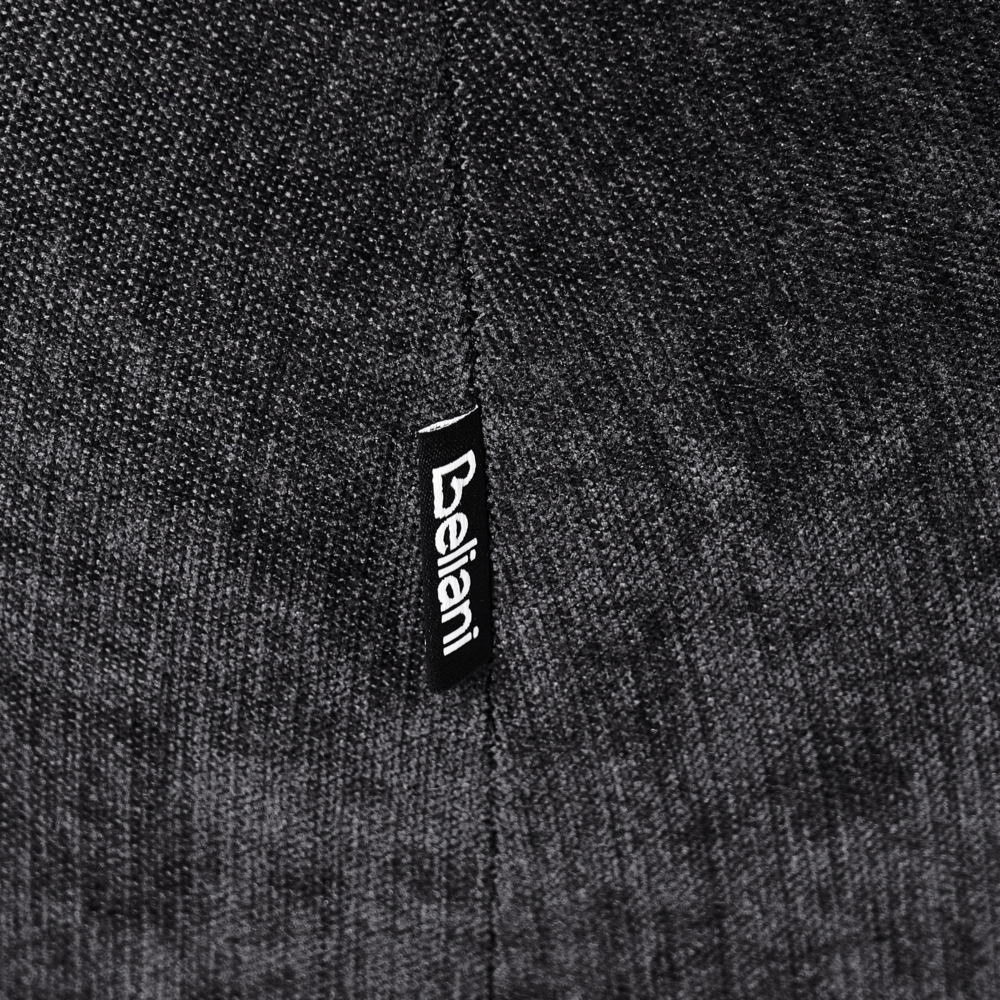 Poltrona in velluto tessuto nero con cuscino rotondo stile glamour retrò soggiorno