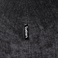 Poltrona in velluto tessuto nero con cuscino rotondo stile glamour retrò soggiorno