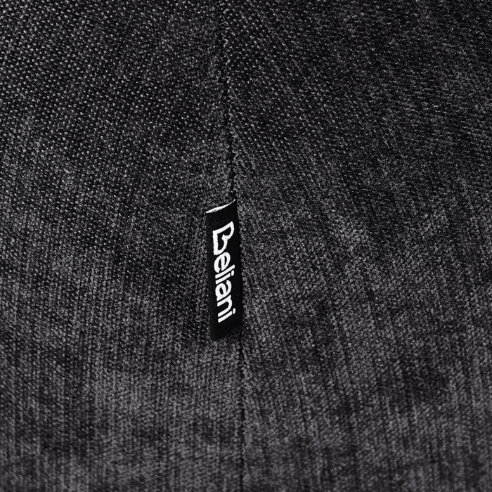 Poltrona in velluto tessuto nero con cuscino rotondo stile glamour retrò soggiorno