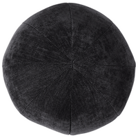 Divano a 3 posti in velluto nero con cuscini aggiuntivi stile elegante