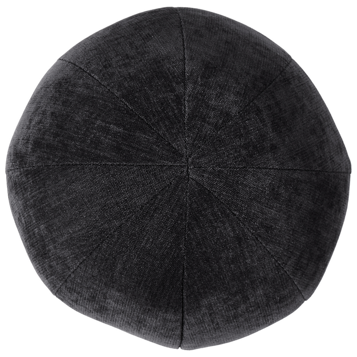 Divano a 3 posti in velluto nero con cuscini aggiuntivi stile elegante