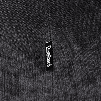 Divano a 3 posti in velluto nero con cuscini aggiuntivi stile elegante