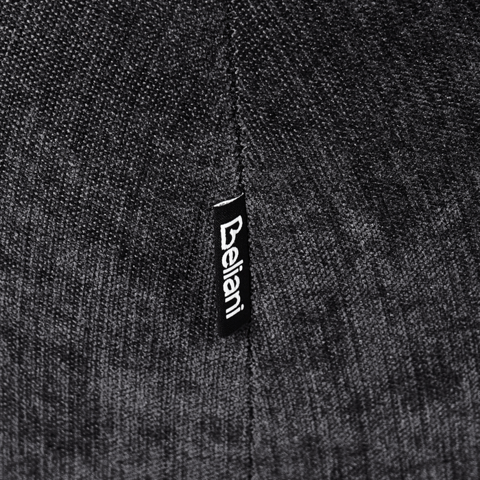 Divano a 3 posti in velluto nero con cuscini aggiuntivi stile elegante