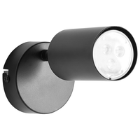 Set di 2 lampade da parete in metallo nero con paralume spot in stile industriale