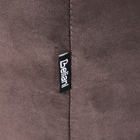 Divano a 3 posti in velluto marrone scuro con cuscini aggiuntivi stile elegante