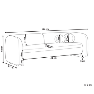 Divano a 3 posti in velluto marrone scuro con cuscini aggiuntivi stile elegante