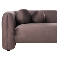 Set da salotto a 4 posti in velluto marrone scuro Poltrona con cuscini extra Stile retrò glamour Art Déco