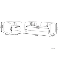 Set da salotto a 4 posti in velluto marrone scuro Poltrona con cuscini extra Stile retrò glamour Art Déco