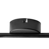 Paralume in metallo nero per faretto a 2 luci in stile industriale