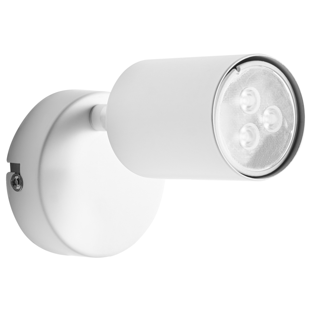 Set di 2 lampade da parete in metallo bianco con paralume spot in stile industriale
