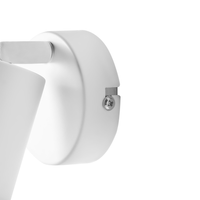 Set di 2 lampade da parete in metallo bianco con paralume spot in stile industriale