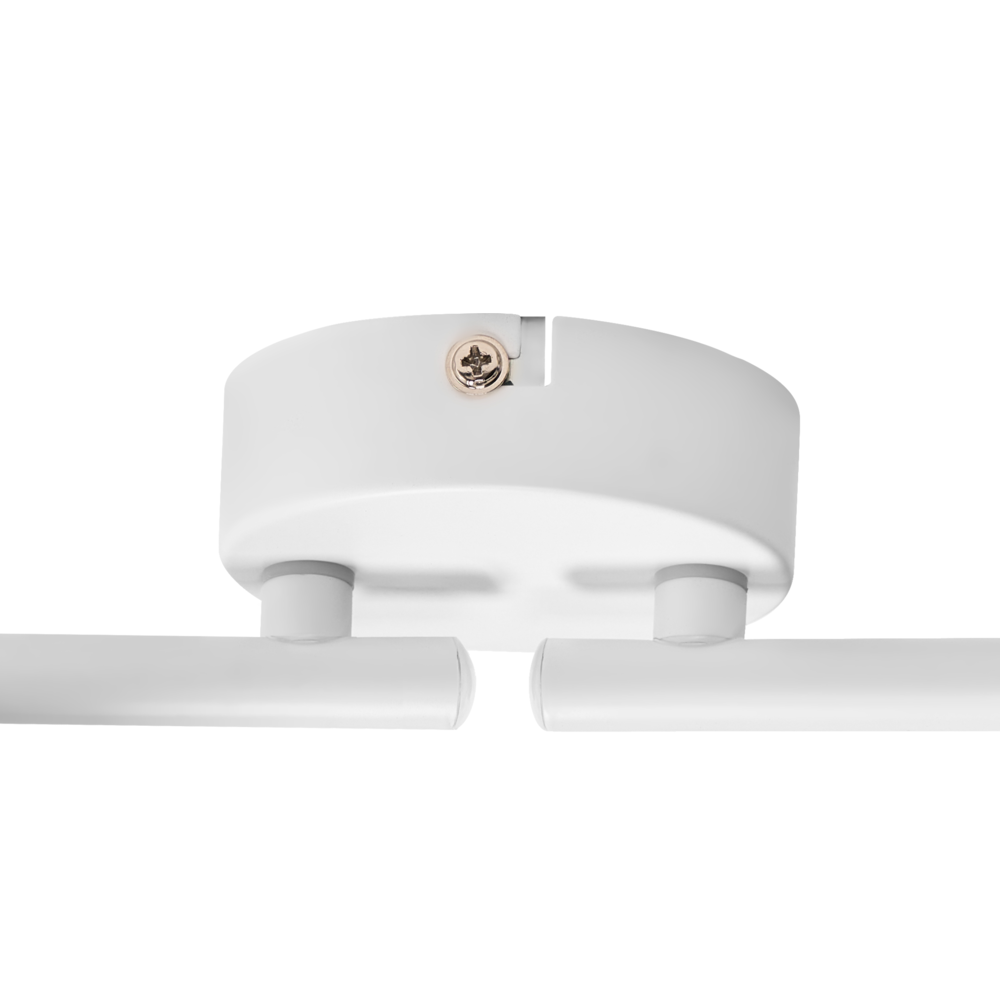 Paralume in metallo bianco per faretto a 4 luci in stile industriale