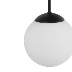 Lampadario a 3 luci con paralume in metallo nero stile moderno