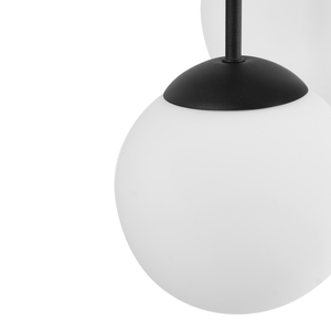 Lampadario a 5 luci con paralume in metallo nero stile moderno