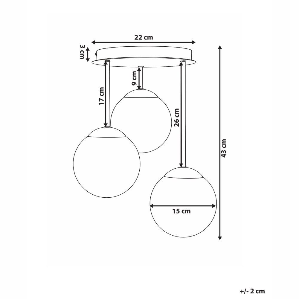 Lampadario a 3 luci con paralume moderno ottone Riana