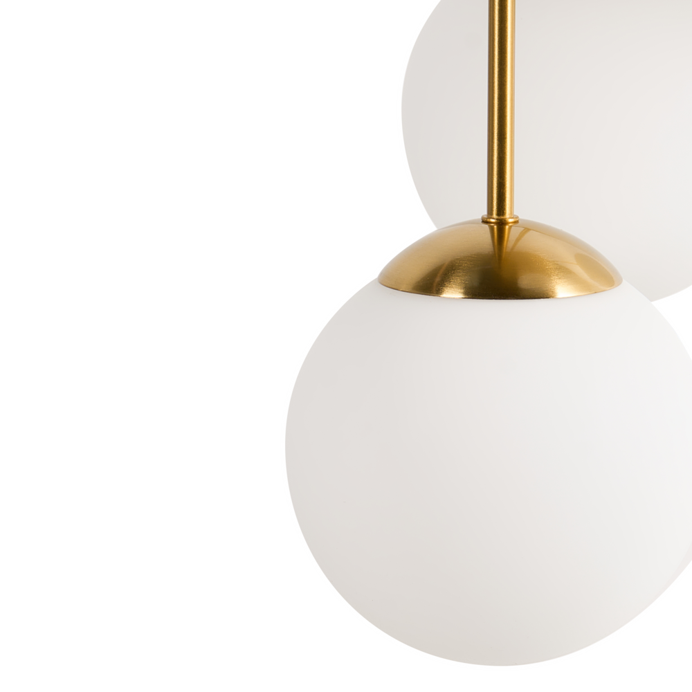 Lampadario a 5 luci con paralume moderno ottone Riana