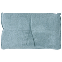 Chaise longue destra in tessuto azzurro con schienale regolabile e funzione letto con cuscino idrorepellente