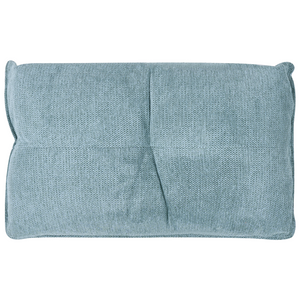 Chaise longue destra in tessuto azzurro con schienale regolabile e funzione letto con cuscino idrorepellente